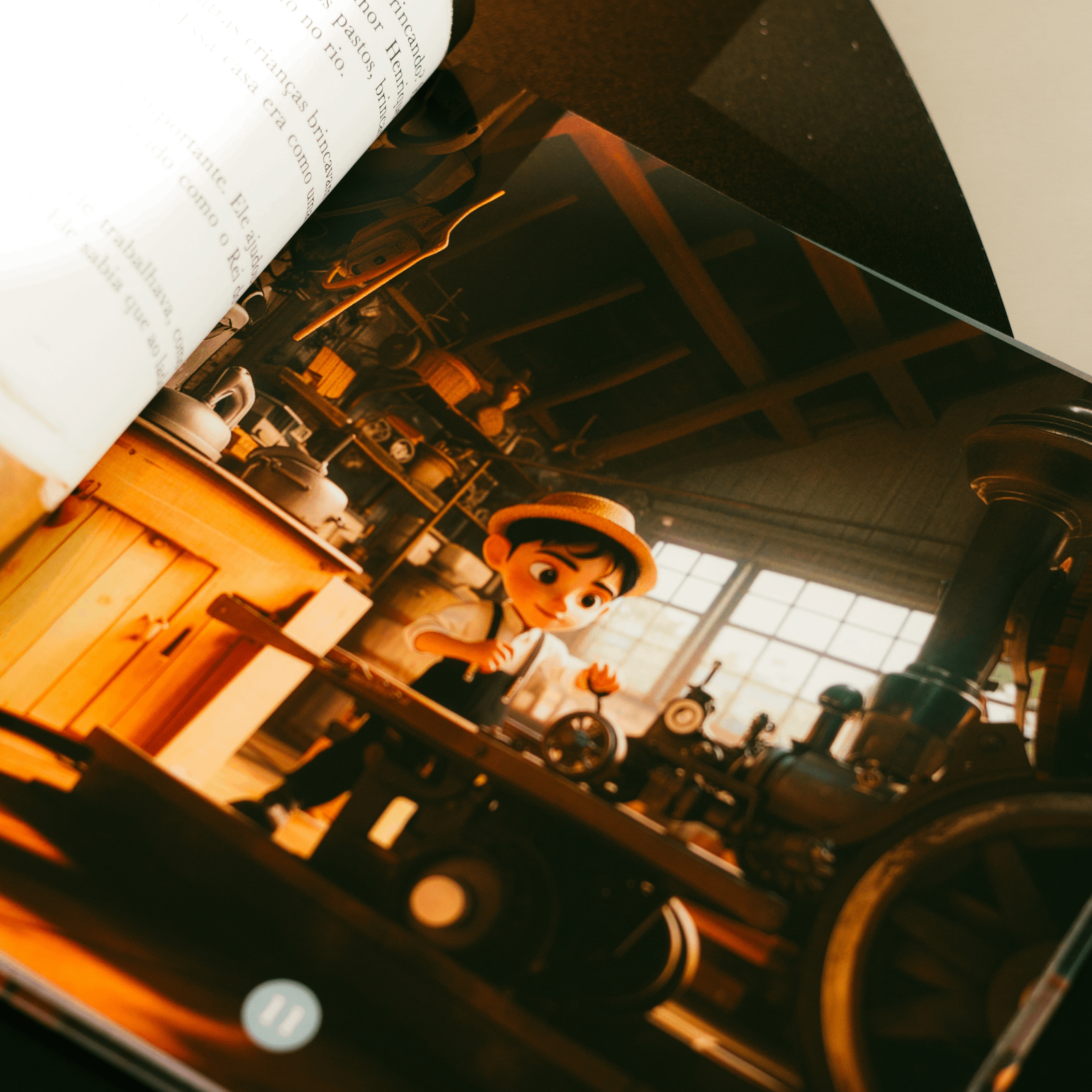 Ilustração interna - Santos Dumont na oficina